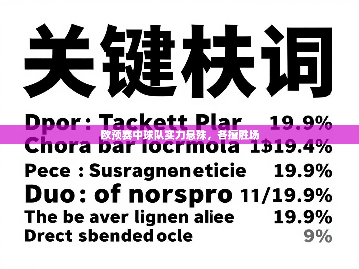 欧预赛中球队实力悬殊,各擅胜场 第2张